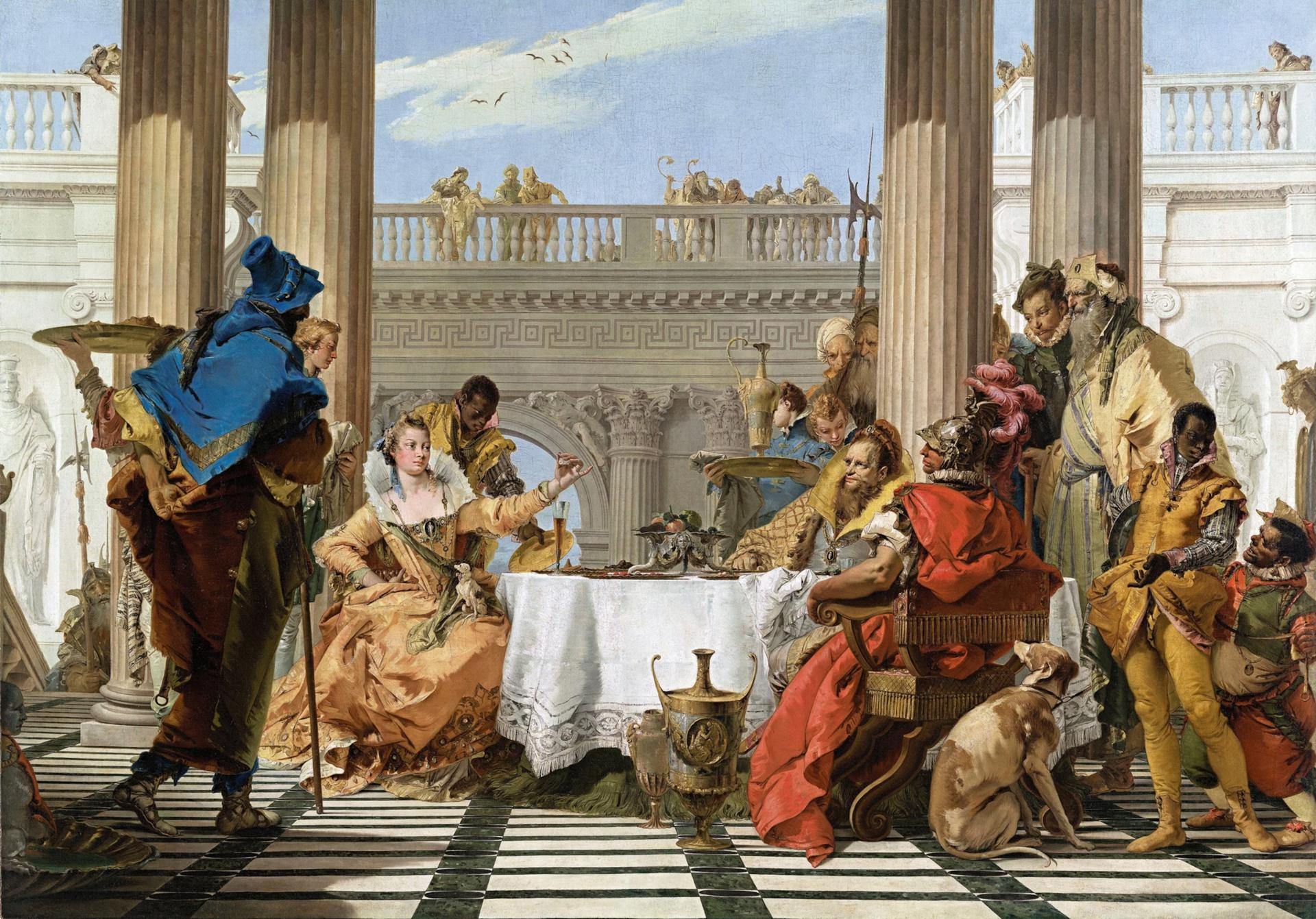 Il banchetto di Cleopatra di Giovanni Battista Tiepolo (1696-1770).